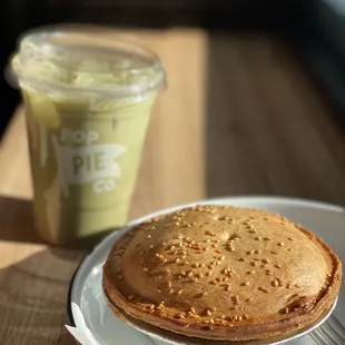 Horchata Matcha Latte + Curry Vegetable Pot Pie