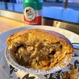 Steak and ale pot pie ($10.50)