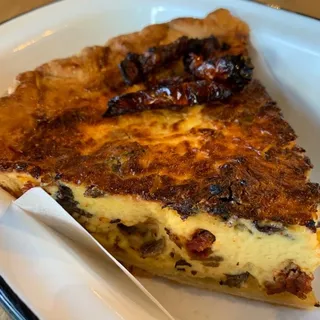 (D) Mushroom & Leek Quiche (Veg) - One Slice