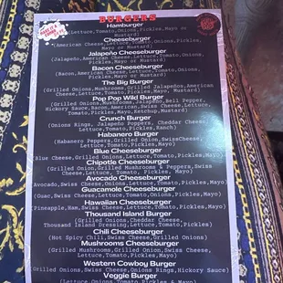 Burger menu as of 4/13/24