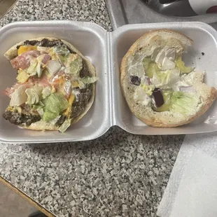 Got home and this is what my burger looks like