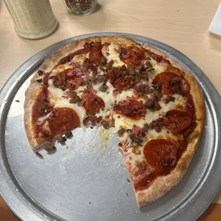 Meaty pizza