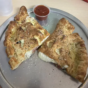 Amazing and huge calzones!