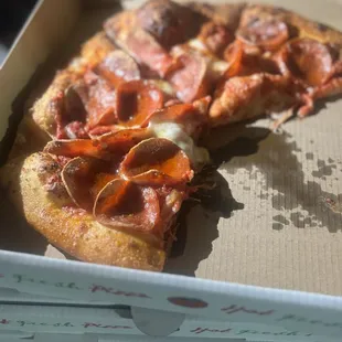 Pepperoni pizza soo good! 3 for $30 affordable and delicious!