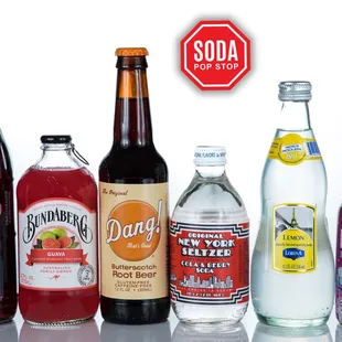 a variety of sodas