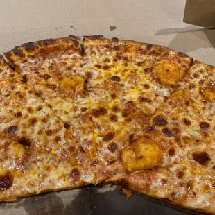 XL double cheese pizza
