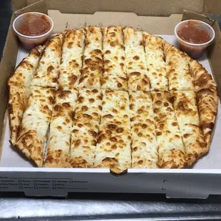 Cheesy bread sticks! Yum!