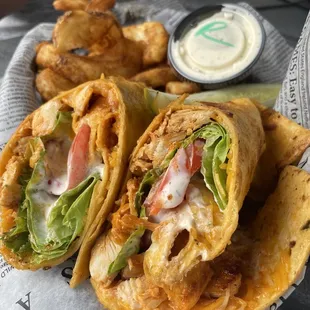Buffalo chicken wrap