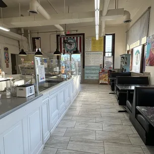 Ice cream counter and seating