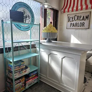 Back part of the store with games!