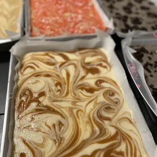 a variety of ice creams