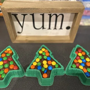 three christmas trees