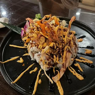 a plate of food on a table