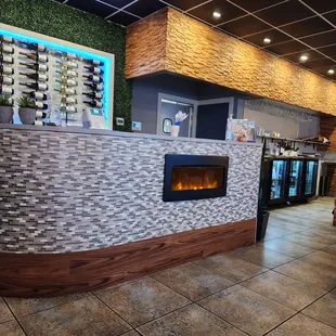 the front desk and counter