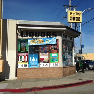the outside of the store