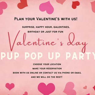 Book your Valentine's Day party!