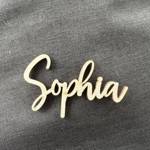 Personalized name place holder