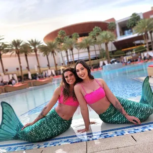 Mermaids at an event at Red Rock hotel and casino