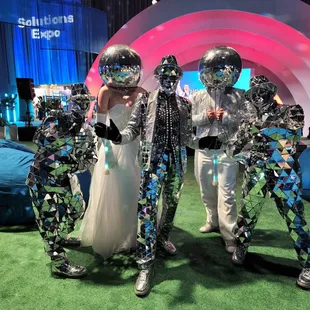 Mirror men and disco ball head models