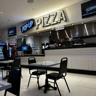 Counter where you order and pick up your food.