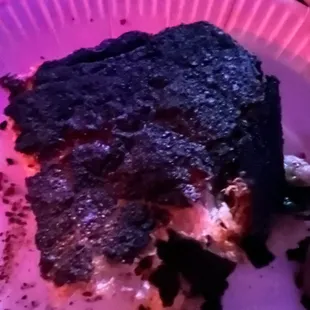 Such terribly burnt crust. Had to cut it off and eat the toppings.