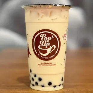 Green Milk Tea with boba