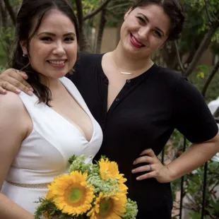 Look at this beautiful bride in her secret garden wedding