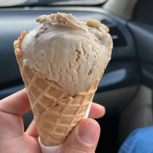 This Just Got Serious on a waffle cone