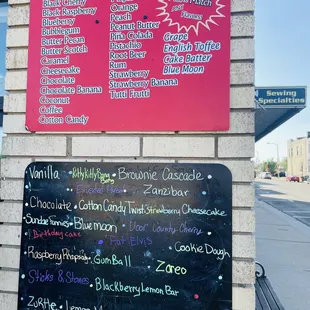Ice cream flavors