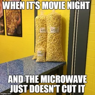 a bag of popcorn on a counter