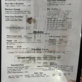 New menu September 2023