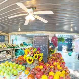 Inside the market.