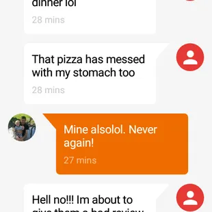 a text message from a customer