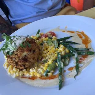 Crab Cake with Eastern Shore Succotash