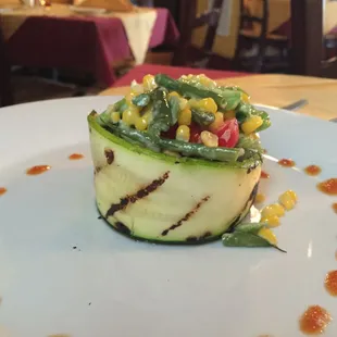 They didn't have a vegetarian entree option on the menu. Made a request and they put this entree together!