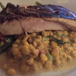 Rockfish with succotash. So good.