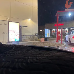 a car parked at a gas station