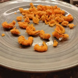 Popcorn shrimp with feces / poop!