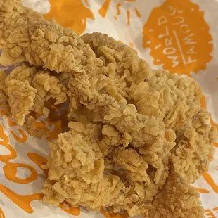 Chicken with a hair cooked into it!