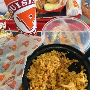 Jambalaya and a biscuit