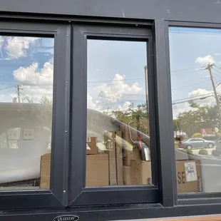 At the second drive through window.