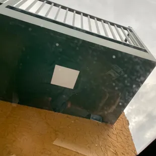 Creative covering over Drive-thru window. Looks like a French-Quarter balcony.