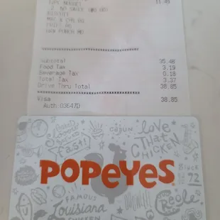 It&apos;s 2021 and this place does not accept Popeyes Gift Cards.