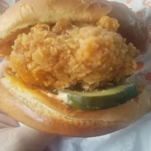 Spicy chicken sandwich. It was just ok.