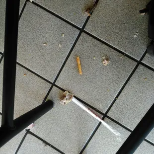 the floor of a restaurant