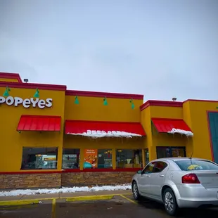 popeyes restaurant in winter