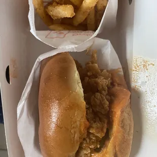 Spicy chicken sandwich combo