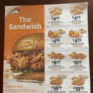 sandwiches, menu