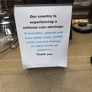 Coin shortage.....?