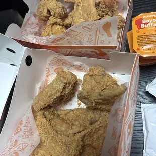 3 chicken pieces offer (white meat) 6 Spicy Bone-In Wings